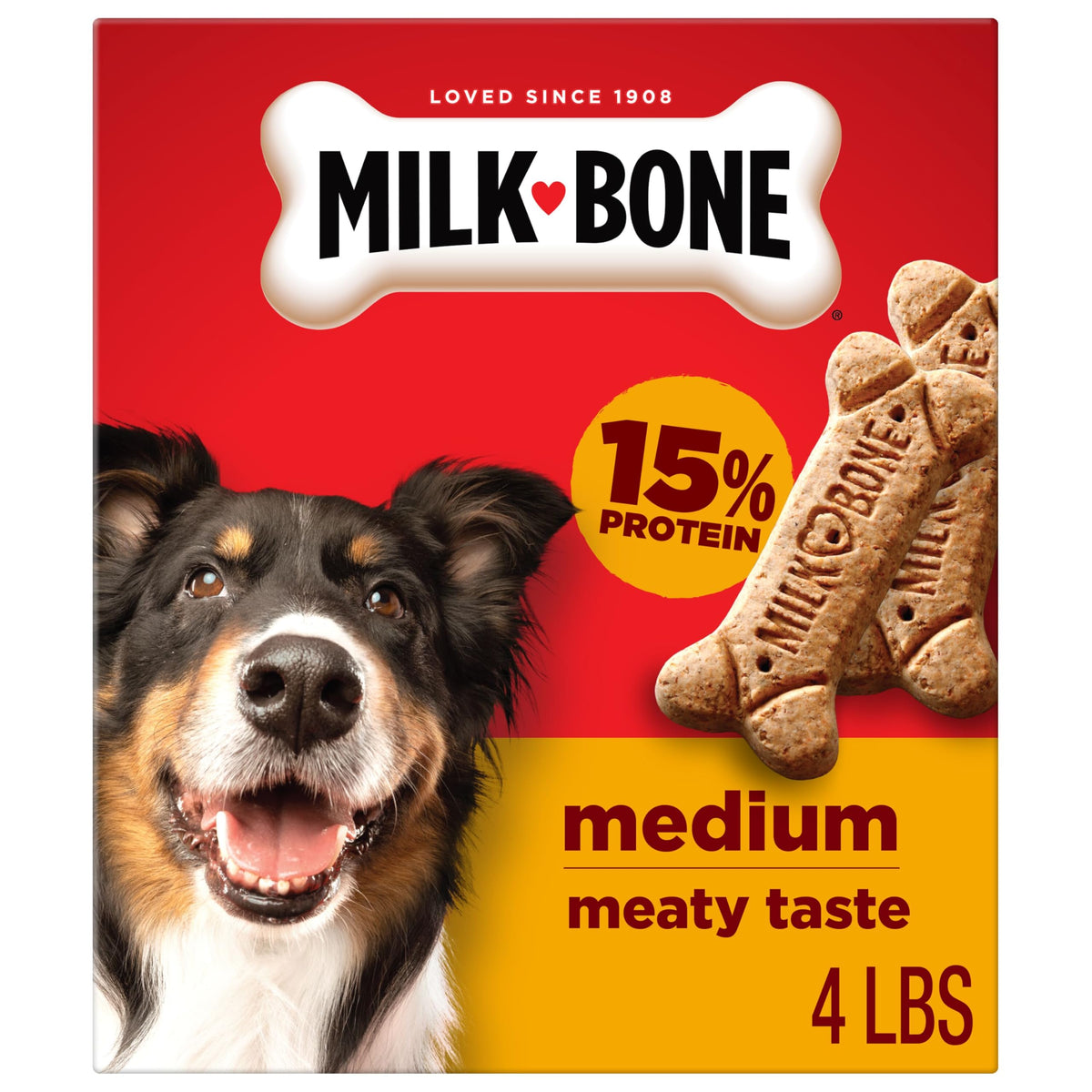 Milk-Bone Crunchy Medium Dog Treats, 10 Lb. Box, Original Beef Flavor