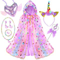 Fedio Princess Dress Up for Girls, Unicorn Light Up Princess Cape Set