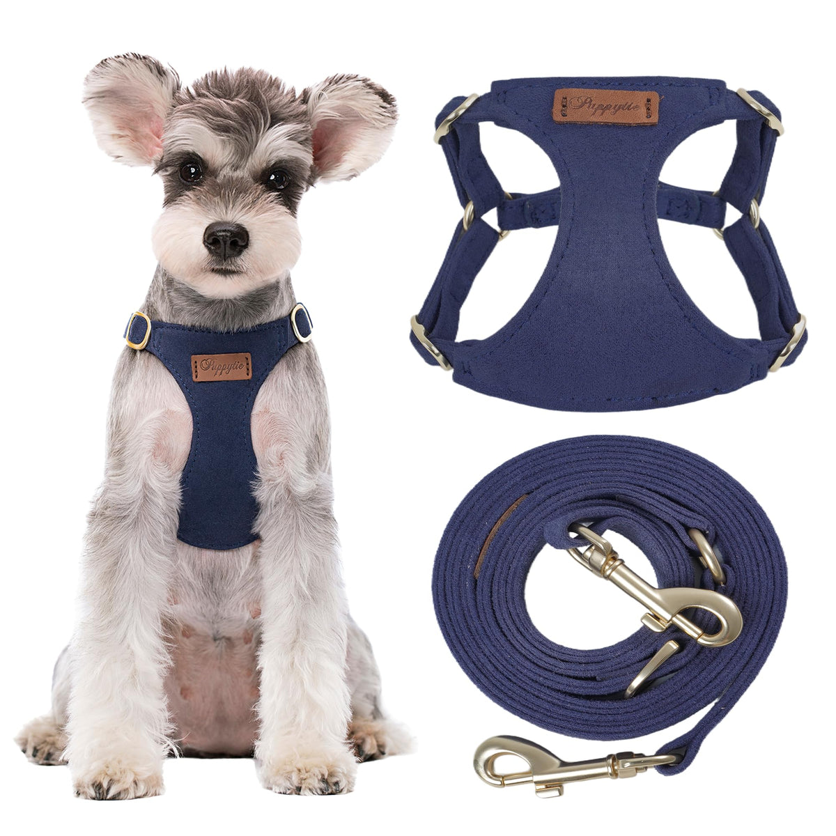 Puppytie xs Dog Harness with Multifunction Dog Leash,Soft Adjustable No Choke Escape Proof Pet Harness Vest,red-Camellia,XS