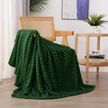 Burnt Orange Fleece Throw Blanket 50”×60” for Couch Sofa Livingroom