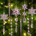 Crystal Ornaments for Christmas Tree Winter Wonderland Decorations