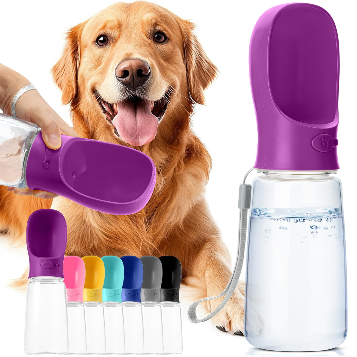 Mr. Pen- Portable Dog Water Bottle, 19 oz, Large | Leak Proof Puppy Water Dispenser with Drinking Feeder for Pets, Outdoor Walking, Hiking, Travel, Not Dishwasher Safe