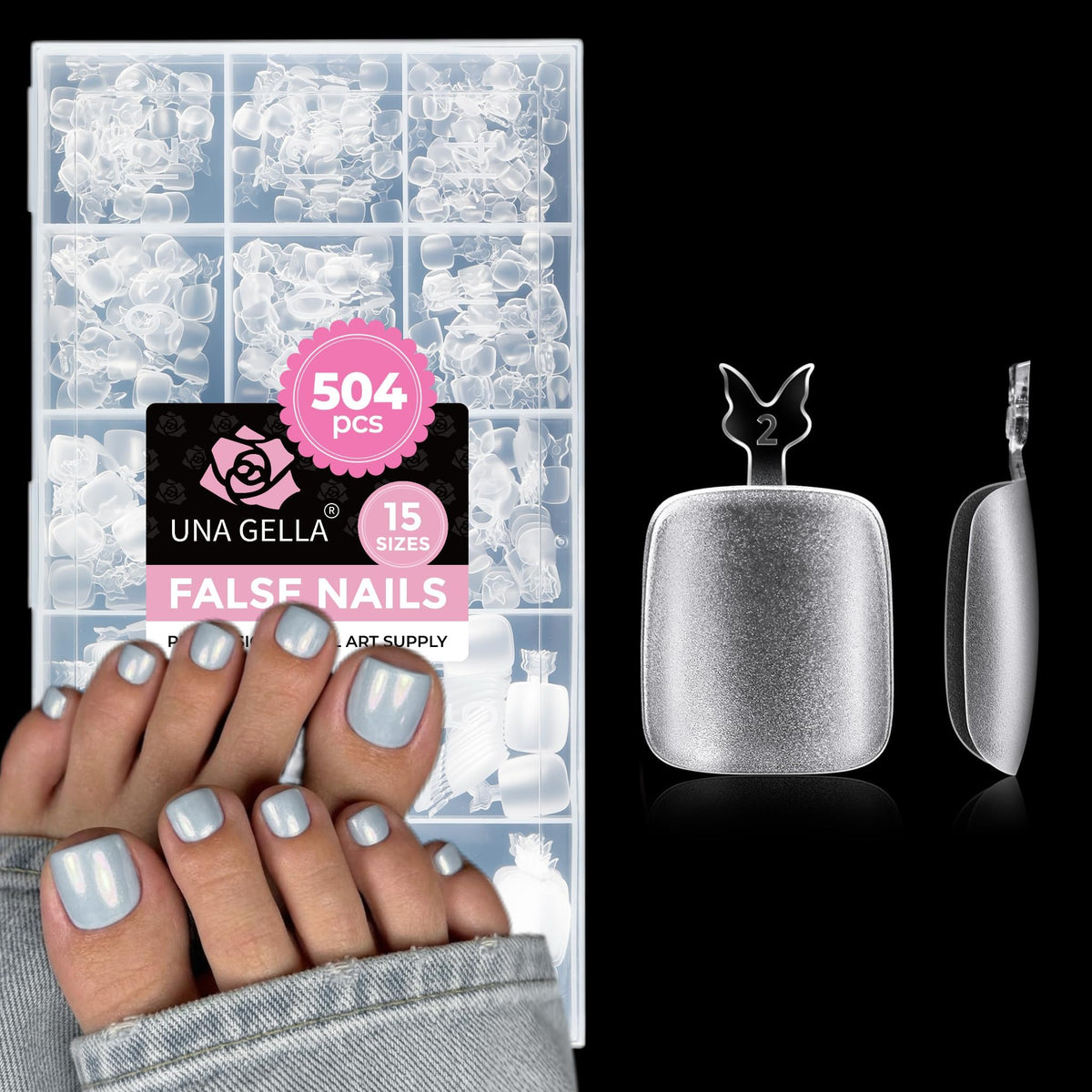 UNA GELLA Nail Glue Strong Gel No U V, 15g*2pcs Nail Glue for Press Ons No Lamp Needed, Quick Dry Semi Solid Nail G LUE, Super Strong Gel glue for Nails Long Lasting Extension DIY Kit