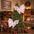 Yinkin 2 Pcs 20'' Christmas Large 3D LED Butterfly Decorations Pink