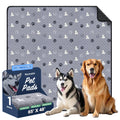 WanpeeGoo Washable Pee Pads for Dogs, Waterproof, 18 x 24 in, 4 Pack, Gray | Super Absorbent, Waterproof and Non-Slip; Washable, Reusable Dog Pads for Crates, Playpens, Floors, Furniture and Travel