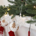 16 Pieces White Snowflakes Ornaments Christmas Tree Decorations