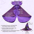 Halloween Dog Costume Dog Witch Cape Witch Hat Set Pet Wizard Cloak Vampire Devil Outfit Puppy Cat Halloween Cloak Devil Clothes Outfit Apparel Cosplay for Small Medium Large Dogs 2Pcs XL