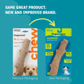 Pupstages Dogwood Dog Chew Toy, Made in the USA – Real-Wood Blend, Natural Flavor & Texture, Moderate Chewers, Large, 8"