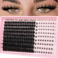 Goddvenus Lash Clusters Kit Wispy Eyelash Clusters Lashes Natural DIY Lash Extension Kit 10-16mm Cluster Eyelash Extensions Kit 300pcs C Curl Individual Lashes Cluster Eyelash (No Tweezers)
