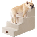 EHEYCIGA Dog Stairs for Bed 18" H, 4-Step Dog Steps for High Bed, Pet Steps for Small Dogs and Cats, Non-Slip Balanced Pet Ramp Indoor, Grey