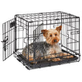 MidWest Homes for Pets 30-Inch iCrate for Medium Breeds, 21-40 lbs, Single Door Folding Dog Crate with Divider Panel, Leak-Proof Tray & Secure Latch, Portable, Durable & Easy to Assemble