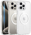 FNTCASE for iPhone 18 Pro Max Case / 17 Pro Max Clear Case Fit for Magsafe