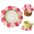 Crochet Flower Coasters, Handmade Bouquet Coasters with Crochet Plant Pot (Sunflower Yellow, 1Pc)