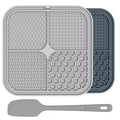 ChefAide 2 Pack Lick Mat for Dogs, Cats & Puppies with Suction Cups