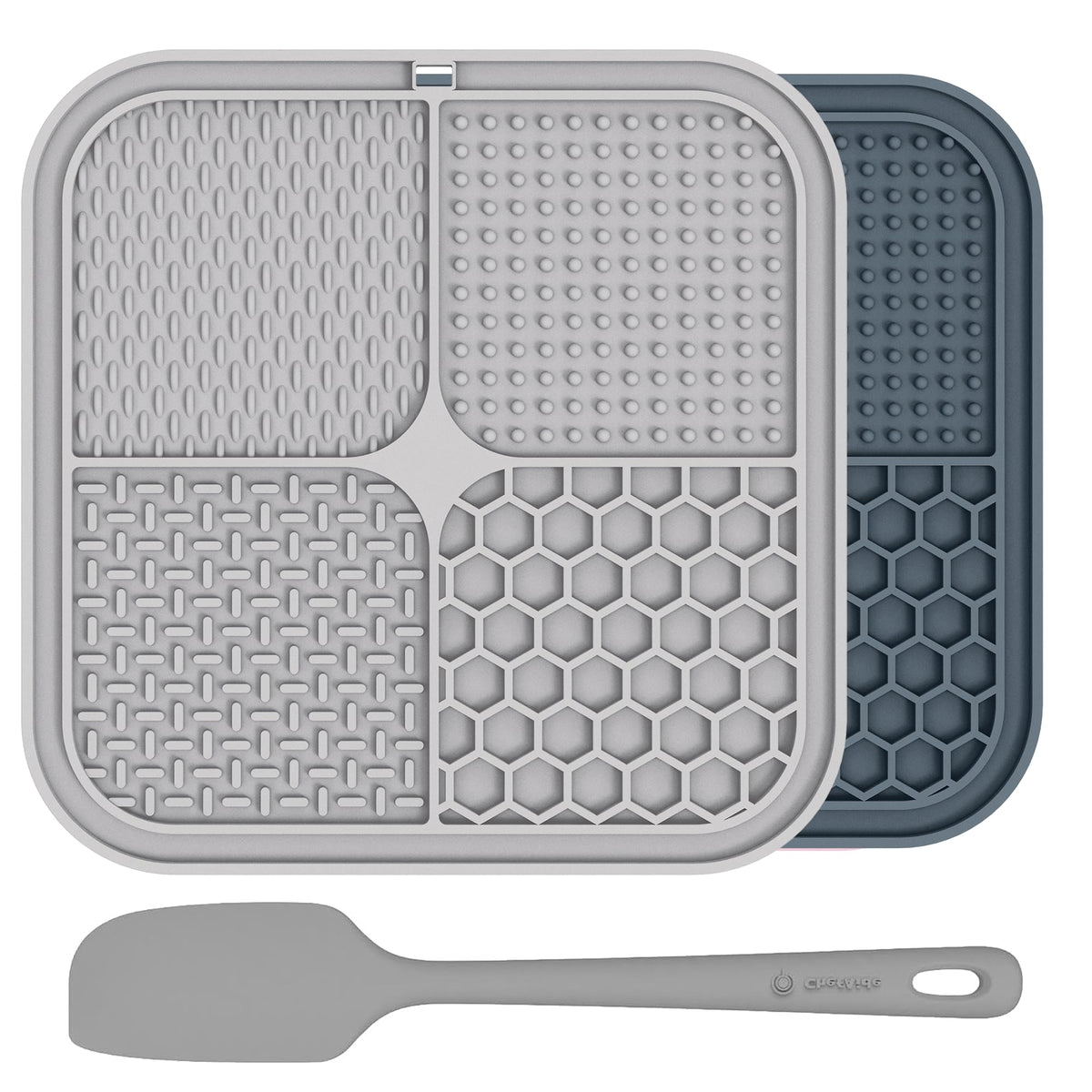 ChefAide 2 Pack Lick Mat for Dogs, Cats & Puppies with Suction Cups