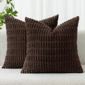MIULEE Fall Decorative Throw Pillow Covers 18x18 Dark Rust Pack of 2