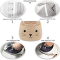 VK VK·LIVING Animal Baskets Large Woven Cotton Rope Storage with Cute Cat Design Laundry Organizer for Towels, Blanket, Toys, Clothes, Gifts – Cat Toy Box Pet or Baby Gift Baskets 15"Lx14H"