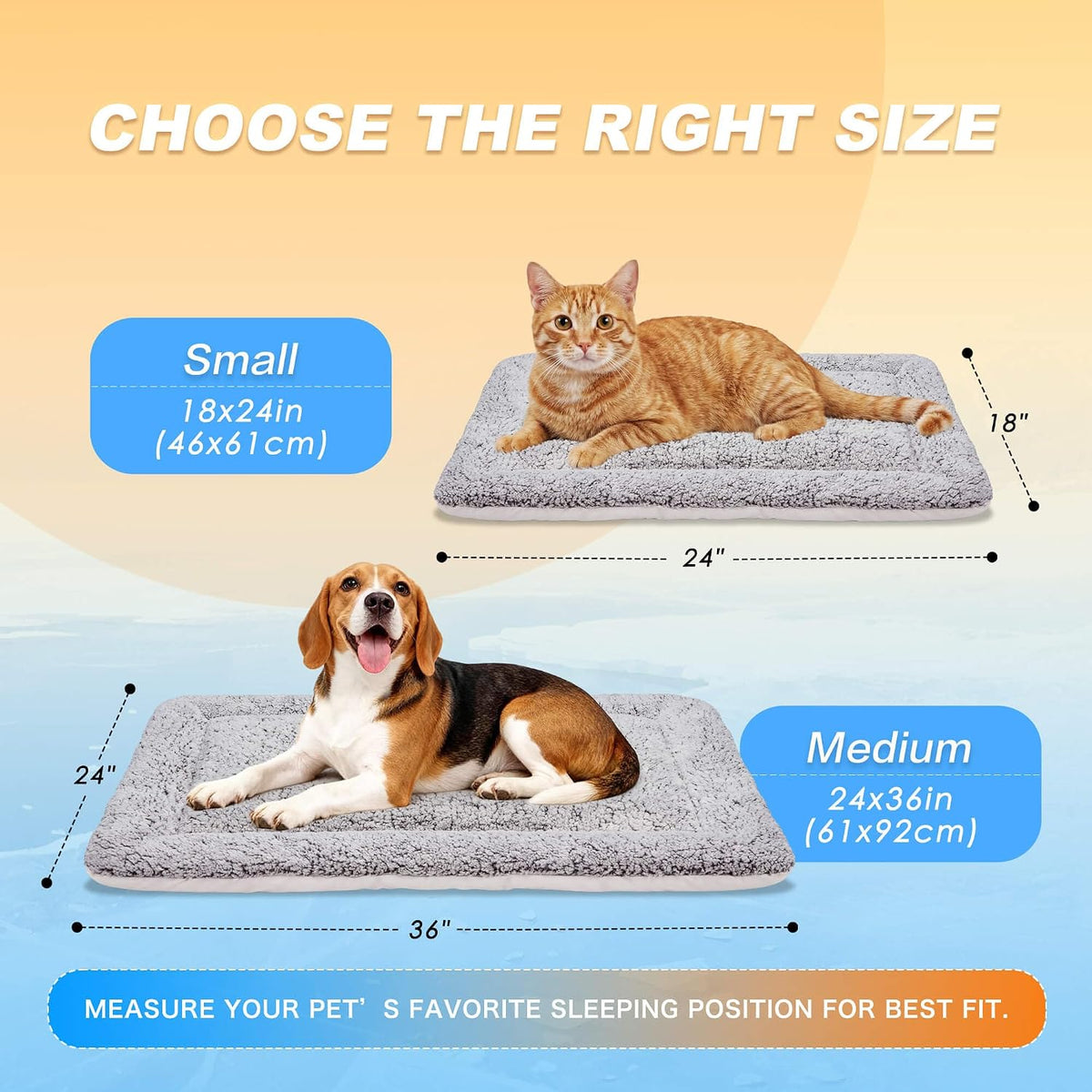 Self Warming Cat Bed, Reversible Cooling Mat for Cats, Gray, 18 x 24 Inches
