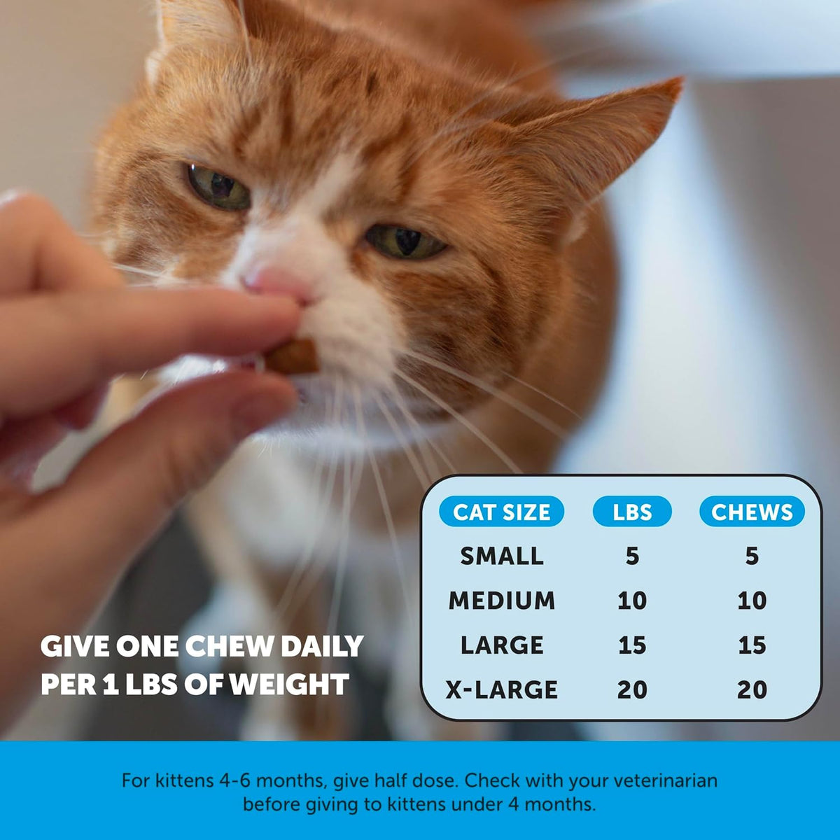 Cat Skin & Coat Supplement Crunchy Creamy Chews - Salmon Oil for Cats Omega 3 Itchy Dry Skin Relief - Feline Shedding Control - Biotin Vitamins for Indoor Cats Shiny Soft Coat (90-Day Supply)