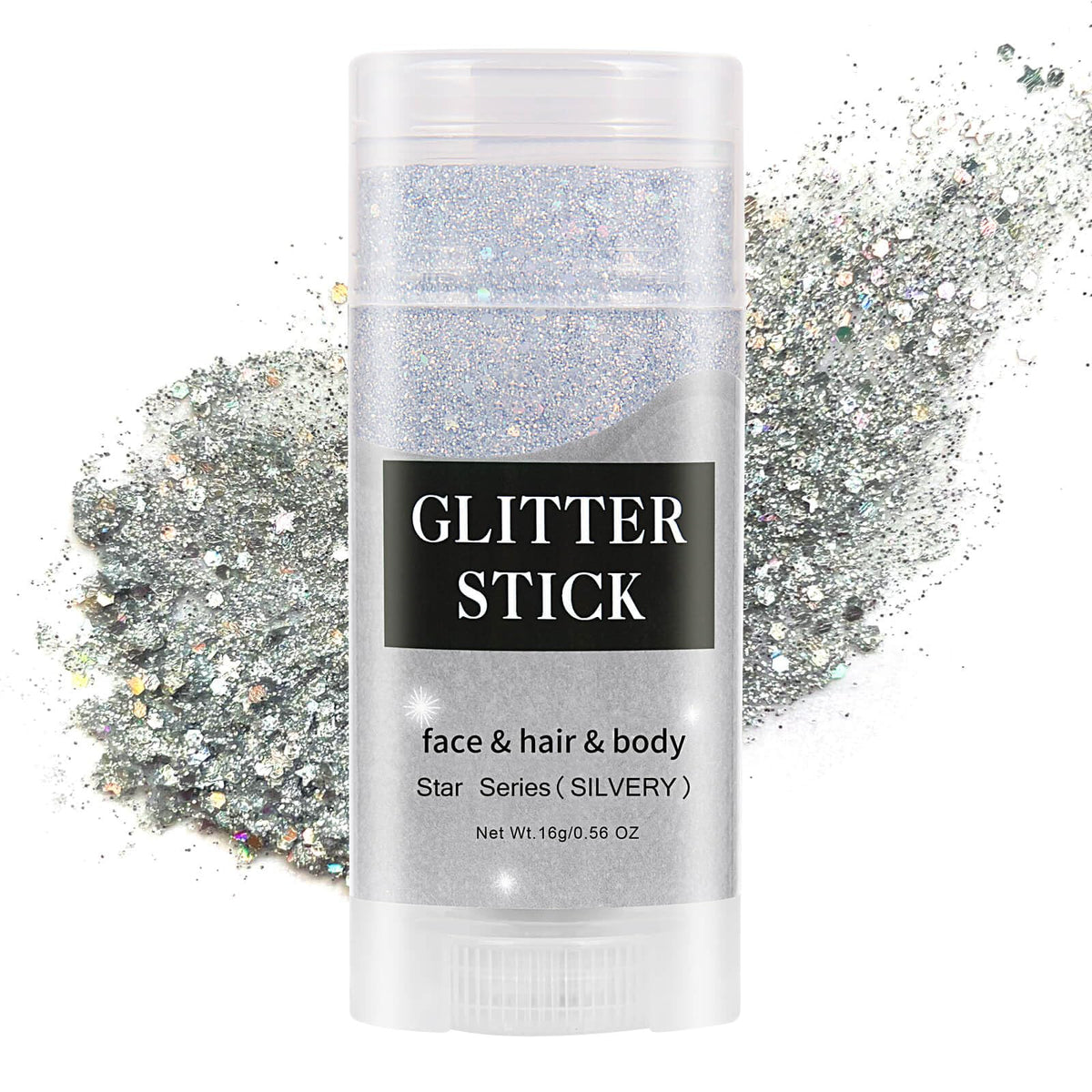 MEICOLY Orange Face Glitter Stick,Halloween Hair Glitter Stick for Women,Autumn Sparkle Orange Accessories Body Glitter Makeup,Waterproof Fall Face Glitter for Party Rave Festival