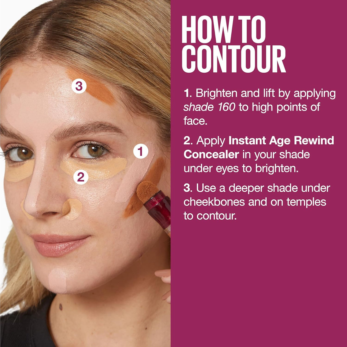 Maybelline Instant Age Rewind Eraser Dark Circles Treatment Multi-Use Concealer, 100, 1 Count (Packaging May Vary)