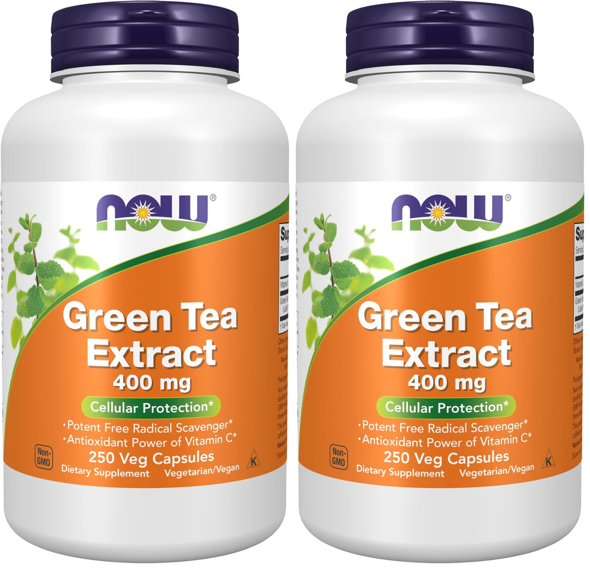 NOW Foods Supplements, Green Tea Extract 400 mg with Vitamin C for Dietary, Cellular Protection*, 250 Veg Capsules