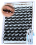 Goddvenus Manga Lash Clusters With Spikes Wispy Cluster Eyelash Extensions Fluffy Anime Eyelashes Clusters Reusable Faux Mink Fairy Individual Lash Extension (D Curve 12-18mm 204 pieces)