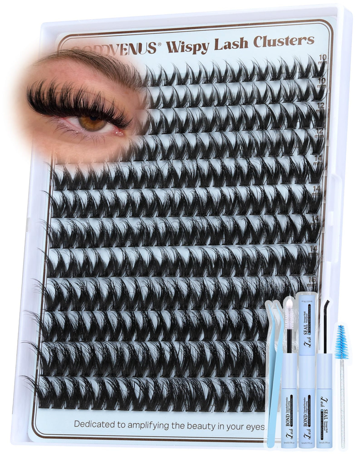 Goddvenus Manga Lash Clusters With Spikes Wispy Cluster Eyelash Extensions Fluffy Anime Eyelashes Clusters Reusable Faux Mink Fairy Individual Lash Extension (D Curve 12-18mm 204 pieces)