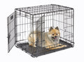 MidWest Homes for Pets 30-Inch iCrate for Medium Breeds, 21-40 lbs, Single Door Folding Dog Crate with Divider Panel, Leak-Proof Tray & Secure Latch, Portable, Durable & Easy to Assemble