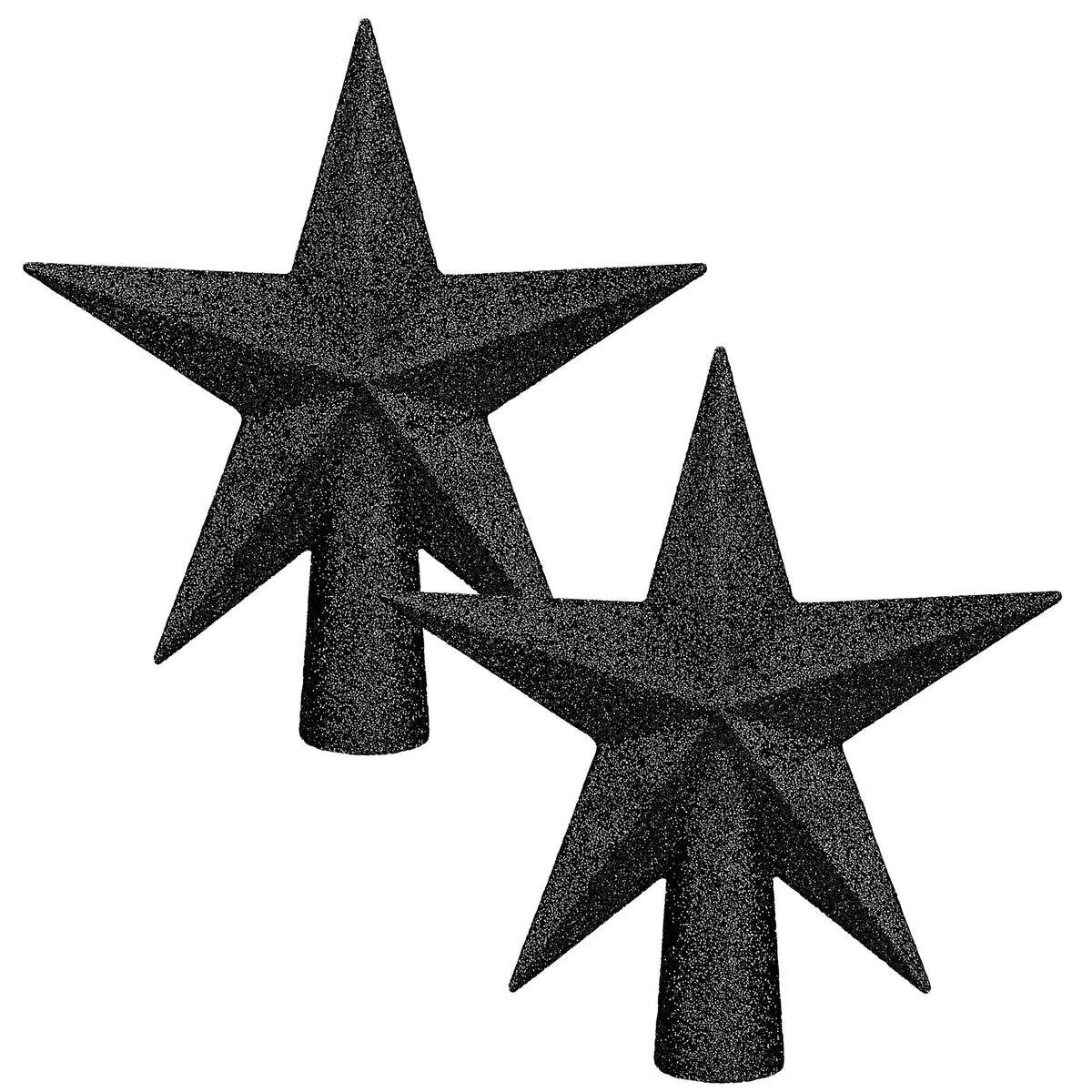 Aneco 2 Pack Glittered Christmas Tree Topper Star Treetop for Small Christmas Tree Decoration or Home Decor, Hard Plastic