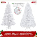 Yaheetech 6ft Pre-lit Christmas Tree with 300 Warm White Lights, White
