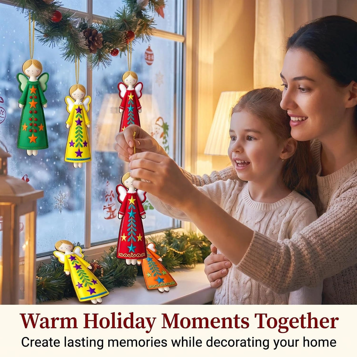18Pcs Colorful Angel Christmas Ornaments