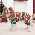 4 Pack Dog Christmas Pajamas Reindeer Puppy Clothes Cute Santa Claus Dog Pajamas Costumes Outfit Red Green Medium