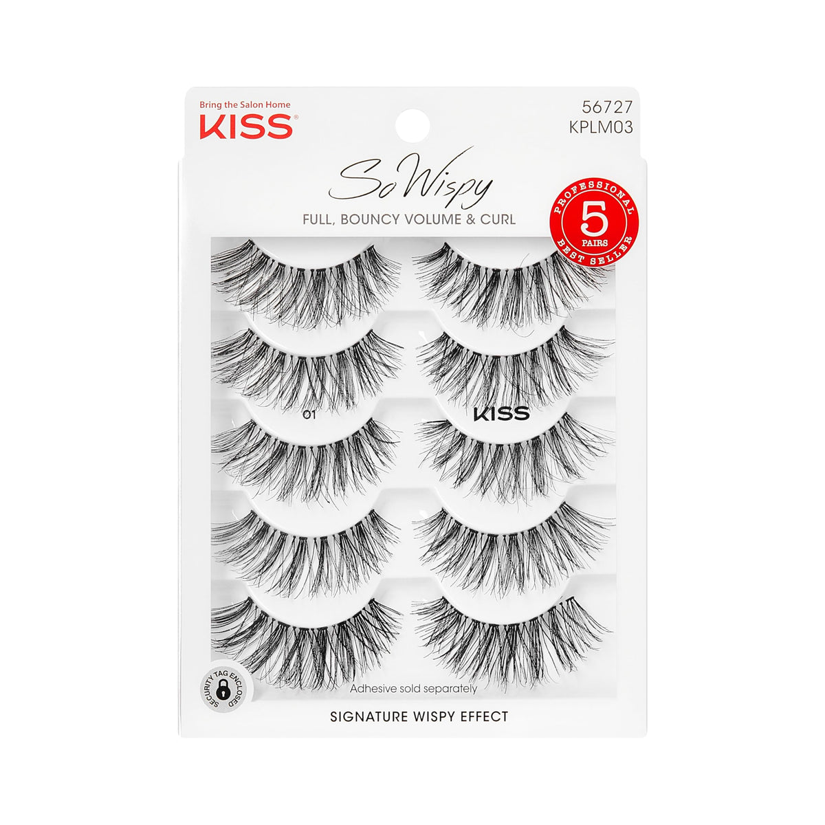 Kiss Looks So Natural, False Eyelashes, 'Multipack - 03', 10mm, Includes, Easy to Apply, Reusable Lash Clusters