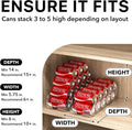 Simple Houseware Soda Can Organizer Dispenser Refrigerator/Pantry, Set of 2 | Clear