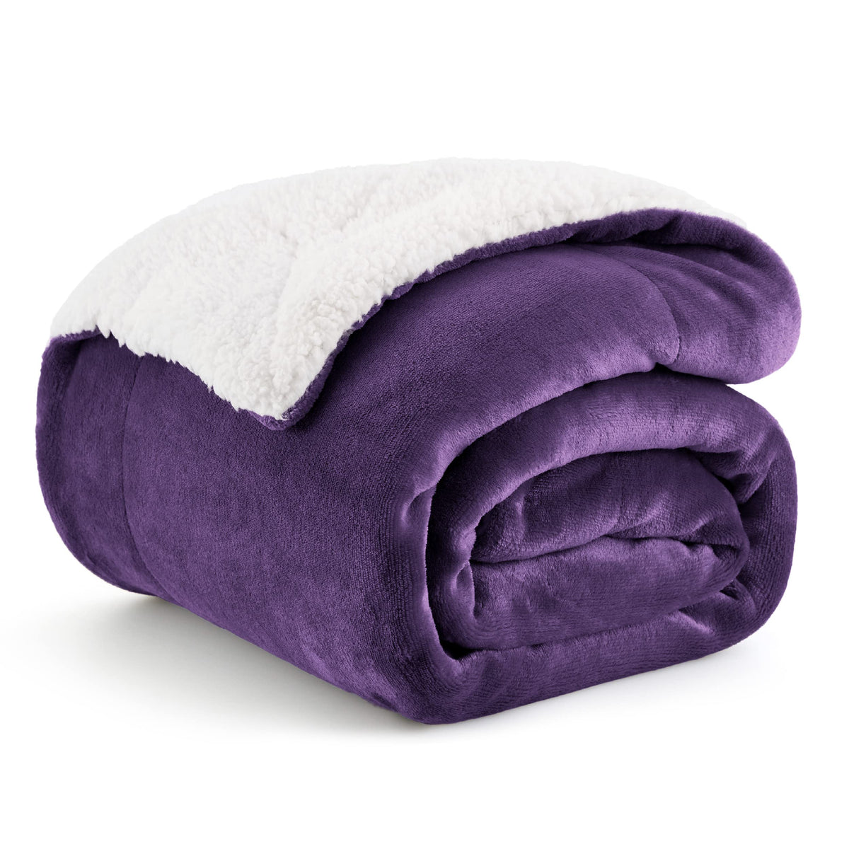 Bedsure GentleSoft Sherpa Fleece Throw Blanket for Couch, Non-Heated, Thick and Warm Throw for Women and Men, Soft Fuzzy Plush Weight Blanket for Winter, Navy, 50x60 Inches