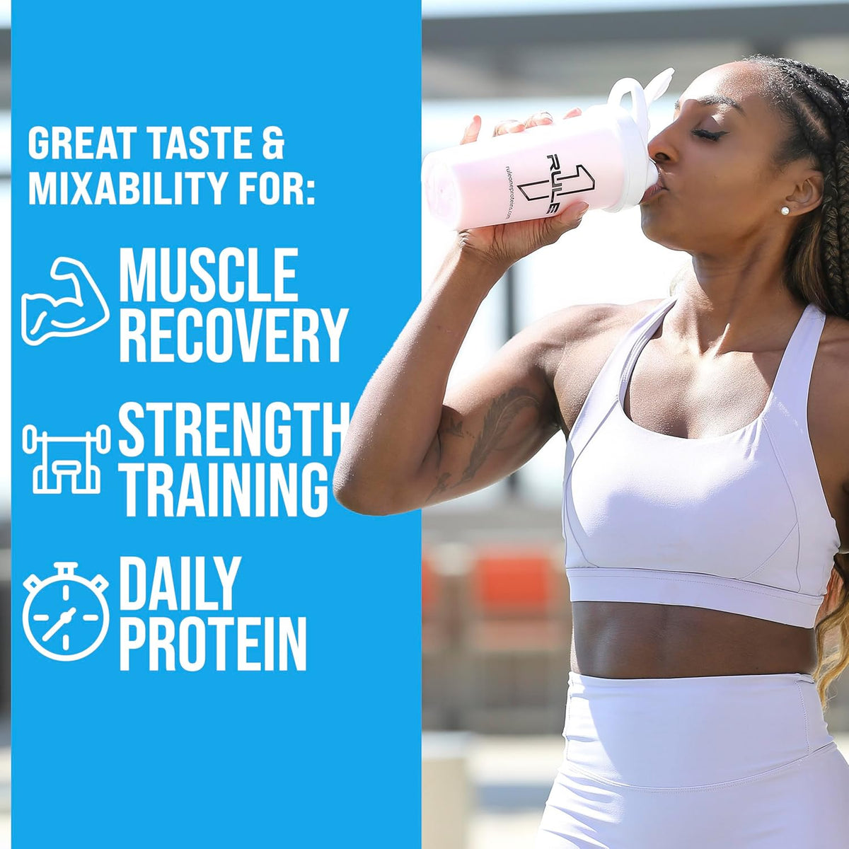 Rule 1 Proteins Whey Protein Powder, Vanilla Ice Cream, 68 Servings | 24g Fast-Acting Protein from All-Whey Sources with Naturally Occurring EAAs & BCAAs for Workout Recovery or Anytime Use