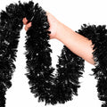 50Ft Red Christmas Garland Decorations,Xams Tinsel Stems Non-Lit Soft Twist Garland Decor for Tree Stairs Railing Front Door Mantle Fireplace Indoor Outdoor Holiday Home