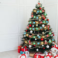 16.4 ft Christmas Tinsel Garland with Light, Multicolor, Red and Green