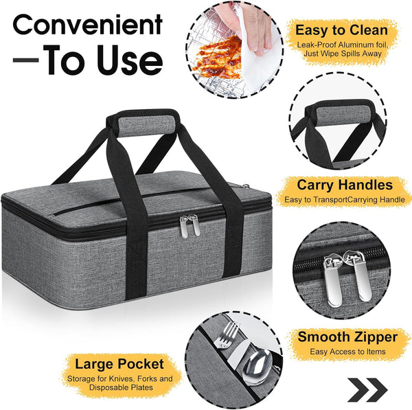 Insulated Casserole Carrier, Casserole Carrier for Hot or Cold Food
