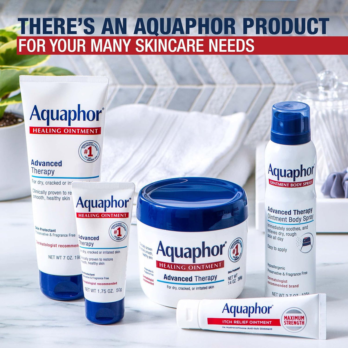 Aquaphor Advanced Therapy Healing Ointment, Skin Protectant, 7 OZ | Clinically Proven Skin Protectant Moisturizer for Cracked, Irritated or Dry Skin Relief, Dye and Fragrance Free