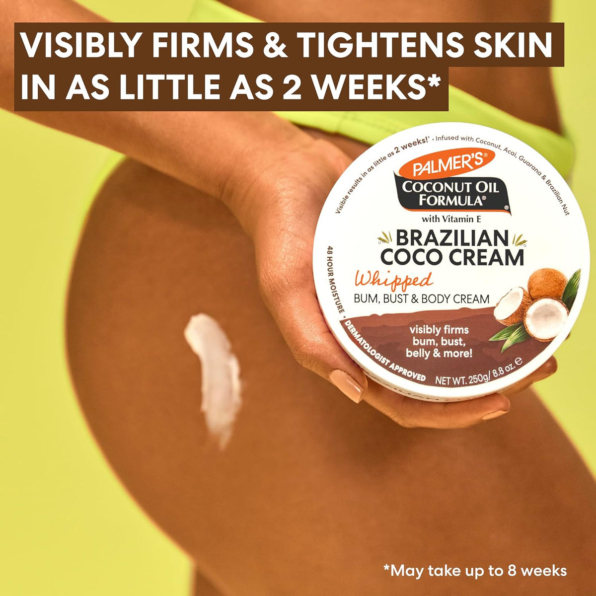 Palmer's Coconut Oil Formula Brazilian Coco Firming Skin Care Duo, Whipped Body Butter (8.8 Oz) + Body Oil (6.5 Fl Oz) Helps with Skin Tightening & Firming of Bum, Bust & Belly, Provides 48Hr Moisture