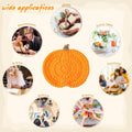 Irenare 4 Pcs Fall Crochet Pumpkins Coaster Halloween Thanksgiving Decor