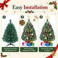 Small Mini Christmas Tree with Lights, 2 Ft Little Table Top Christmas Tree