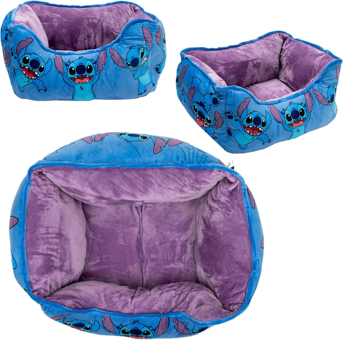 Disney Dog Bed, Stitch Poses Blue, Cuddler