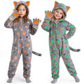 Joycover Halloween Black Cat Costume for Girls, Kids Cheetah Costume Onesie