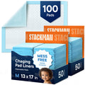 Chucks Pads Disposable Adult Underpads [100-Pack] 30"x36" XXL Extra-Large Super-Absorbent Incontinence Bed Pads – Mattress Protector Pee Pads for Adults, Kids & Pets – Bed Protection & Training