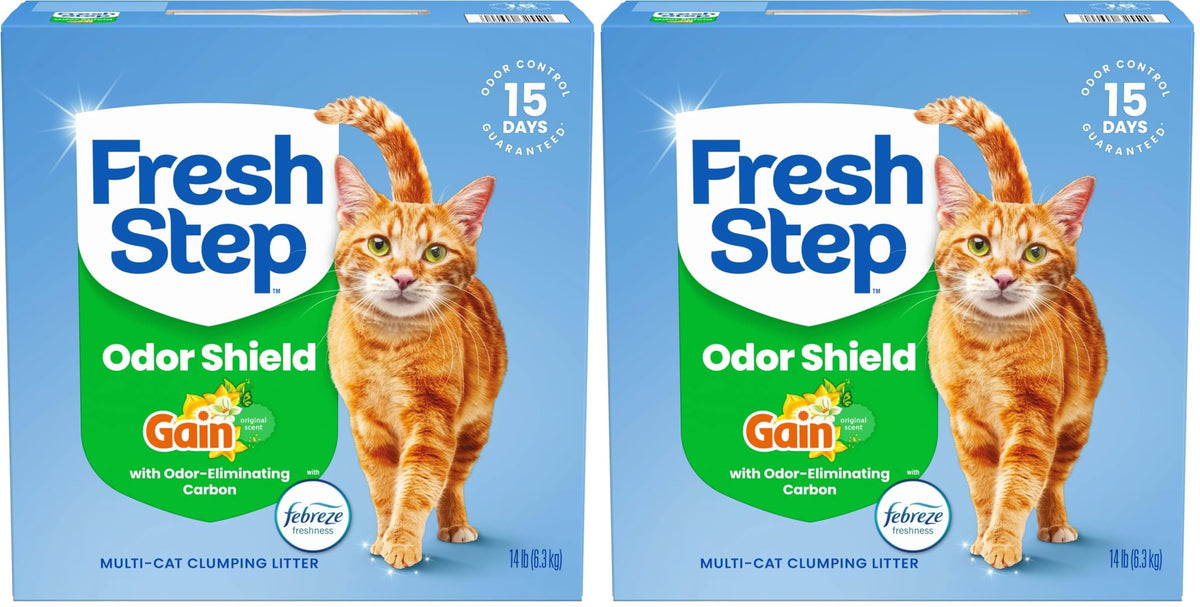 Fresh Step Clumping Cat Litter, Multi-Cat Odor Control, 14 lbs (Pack of 2)