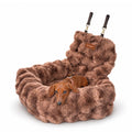 Pelsbarn Luxurious Cozy Car Dog Bed, Faux Fur Travel Bed, Brown, S