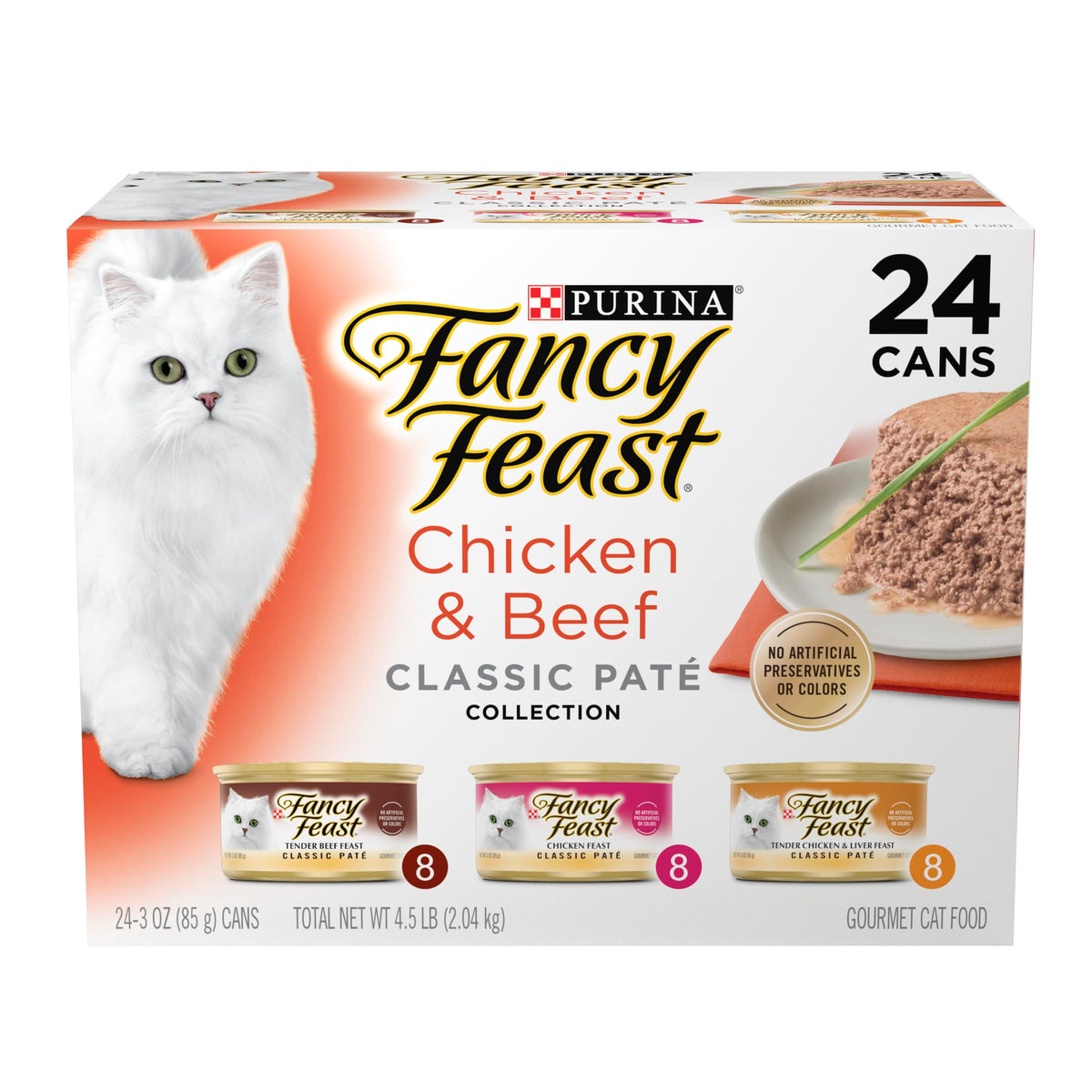 Purina Fancy Feast Gravy Lovers Poultry and Beef Grilled Gourmet Wet Cat Food Variety Pack - (Pack of 30) 3 oz. Cans
